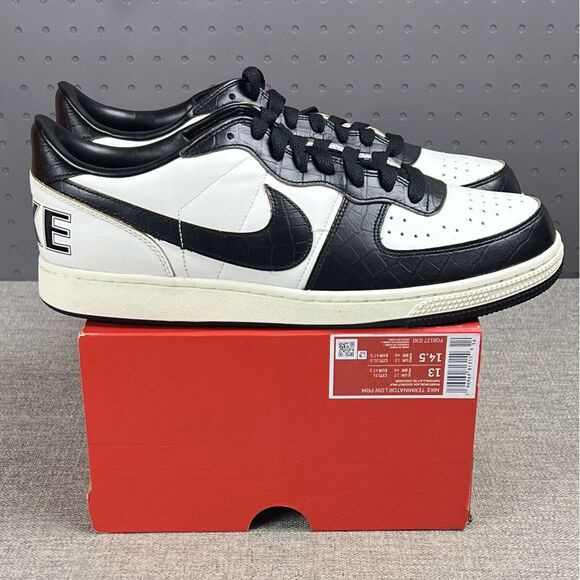 Nike Terminator Low Mens 13 FQ8127-030 Black White Lifestyle Casual Shoes Panda - Picture 1 of 10
